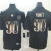 Men’s Pittsburgh Steelers #90 T. J. Watt Black Statue Of Liberty Stitched NFL Nike Limited Jersey