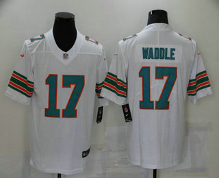 Men’s Miami Dolphins #17 Jaylen Waddle White 2020 Color Rush Stitched NFL Nike Limited Jersey