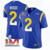 Men’s Los Angeles Rams #2 Robert Woods 2022 Royal Super Bowl LVI Vapor Limited Stitched Jersey