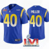 Men’s Los Angeles Rams #40 Von Miller 2022 Royal Super Bowl LVI Vapor Limited Stitched Jersey