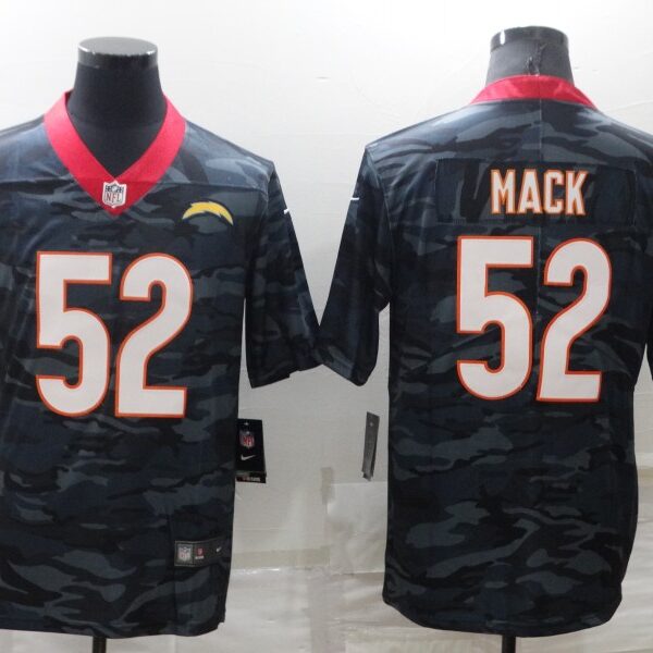 Men’s Los Angeles Chargers #52 Khalil Mack Camo Limited Stitched Jersey