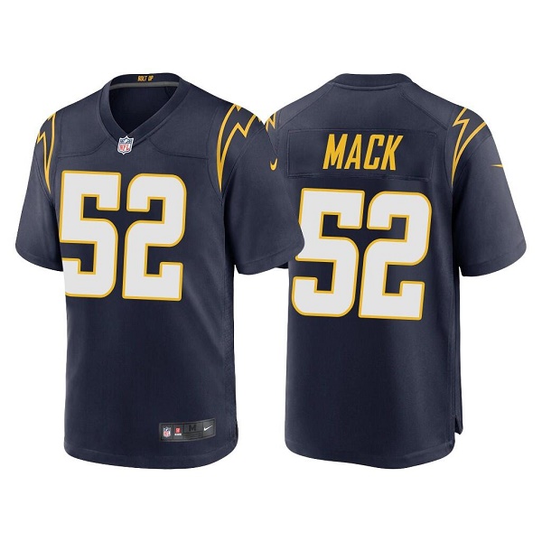 Men’s Los Angeles Chargers #52 Khalil Mack Navy Vapor Untouchable Limited Stitched Jersey