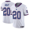 Men’s New York Giants #20 Eric Gray White Color Rush Limited Football Stitched Jersey