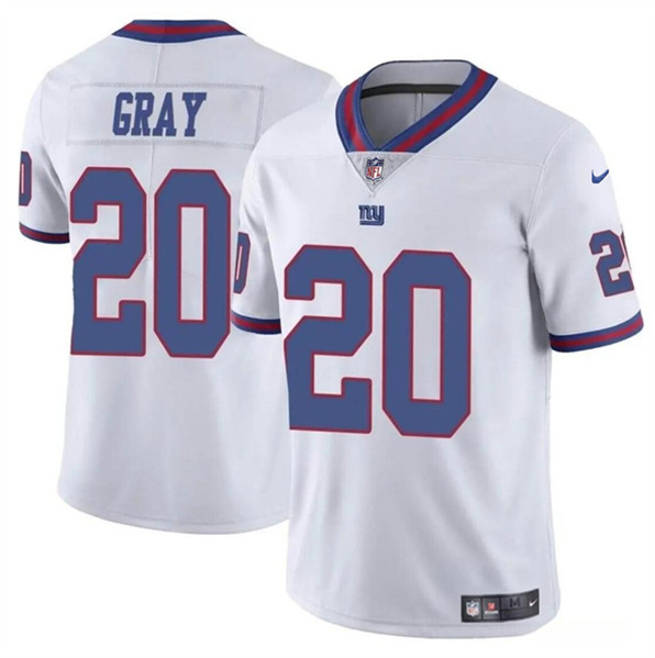 Men’s New York Giants #20 Eric Gray White Color Rush Limited Football Stitched Jersey