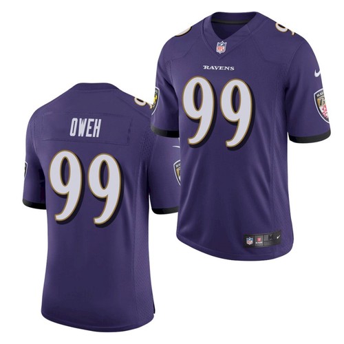 Men’s Baltimore Ravens #99 Odafe Oweh Purple 2021 Limited Football Jersey
