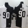 Men’s Pittsburgh Steelers #90 T. J. Watt White Black Peaceful Coexisting 2020 Vapor Untouchable Stitched NFL Nike Limited Jersey