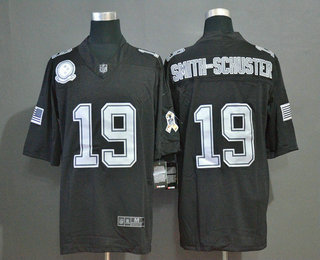 Men’s Pittsburgh Steelers #19 JuJu Smith-Schuster Black Olive 2019 Salute To Service Stitched NFL Nike Limited Jersey