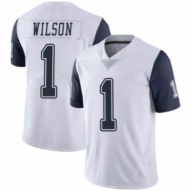 Men’s Nike Cowboys #1 Cedrick Wilson White Stitched NFL Limited Rush Jersey