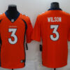 Men’s Denver Broncos #3 Russell Wilson Orange Vapor Untouchable Limited Stitched Jersey