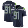 Men’s Seattle Seahawks #91 Byron Murphy II Navy 2024 Draft Vapor Limited Football Stitched Jersey