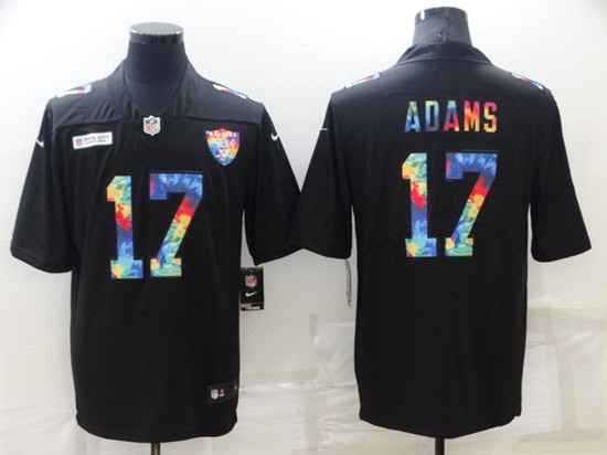 Men’s Las Vegas Raiders #17 Davante Adams Black Crucial Catch Limited Stitched Jersey