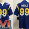Men’s Los Angeles Rams #99 Aaron Donald Limited Royal 2022 Super Bowl LVI Bound Vapor Jersey