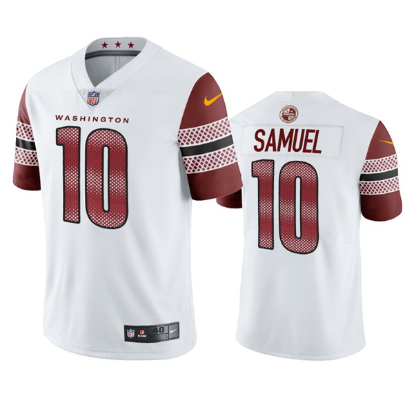 Men’s Washington Commanders #10 Curtis Samuel White Vapor Untouchable Stitched Football Jersey