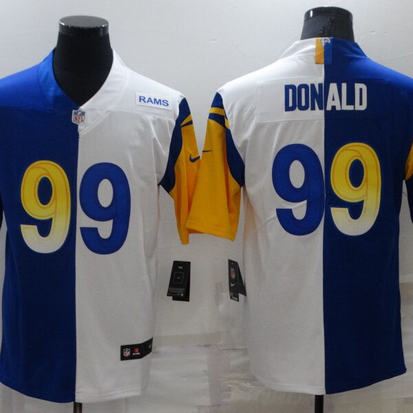 Men’s Los Angeles Rams #99 Aaron Donald Blue White Two Tone 2021 Vapor Untouchable Stitched Nike Limited Jersey