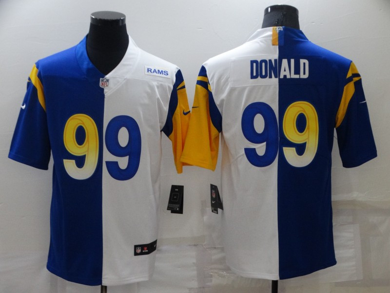 Men’s Los Angeles Rams #99 Aaron Donald Blue White Two Tone 2021 Vapor Untouchable Stitched Nike Limited Jersey