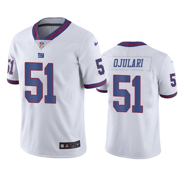 Men’s New York Giants #51 Azeez Ojulari White Color Rush Limited Stitched Jersey