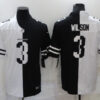 Men’s Nike Denver Broncos #3 Russell Wilson Black And White Split Vapor Untouchable Limited Jersey