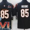Men’s Cincinnati Bengals #85 Tee Higgins Limited Black 2022 Super Bowl LVI Bound Vapor Jersey