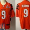 Men’s Cincinnati Bengals #9 Joe Burrow Limited Orange 2022 Super Bowl LVI Bound Vapor Jersey