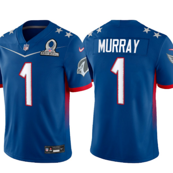 Men’s Arizona Cardinals #1 Kyler Murray Blue 2022 Pro Bowl Vapor Untouchable Stitched Limited Jersey