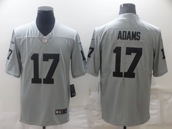 Men’s Las Vegas Raiders #17 Davante Adams Grey Limited Stitched Jersey