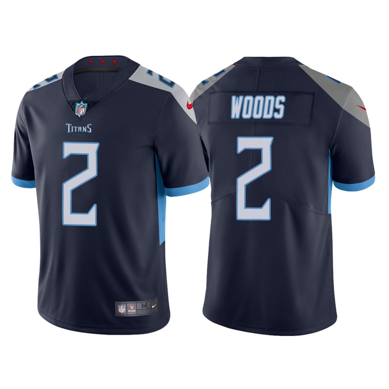 Men’s Tennessee Titans #2 Robert Woods Navy Vapor Untouchable Stitched Jersey