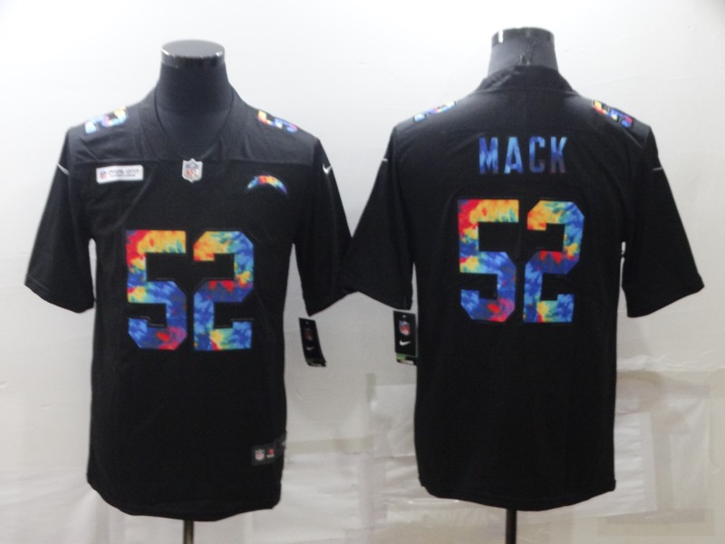 Men’s Los Angeles Chargers #52 Khalil Mack Black Crucial Catch Limited Stitched Jersey