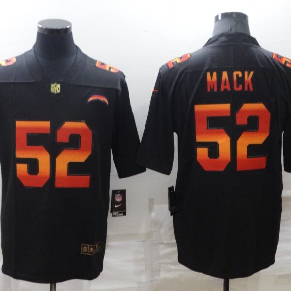 Men’s Los Angeles Chargers #52 Khalil Mack Black Fashion Limited Stitched Jersey