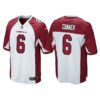 Men’s Arizona Cardinals #6 James Conner Game White Nike Jersey
