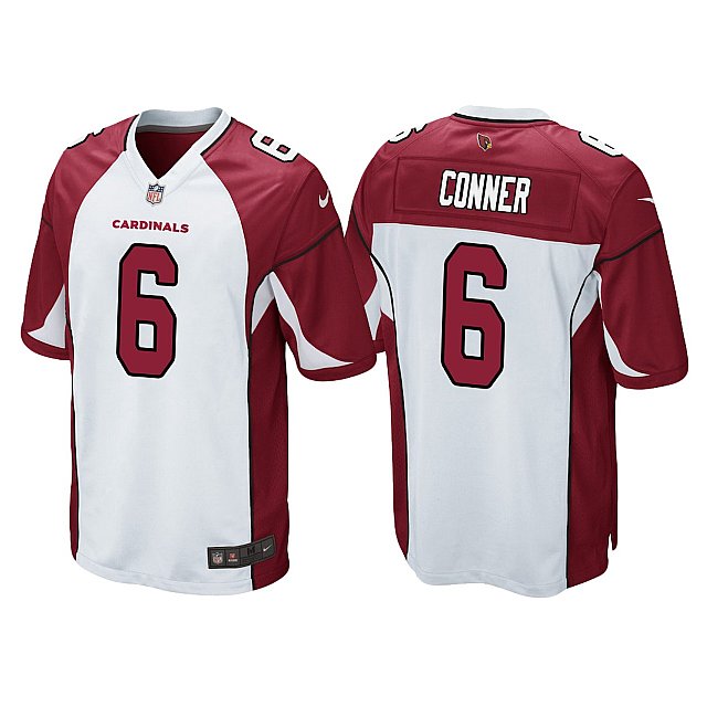 Men’s Arizona Cardinals #6 James Conner Game White Nike Jersey