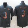 Men’s Denver Broncos #3 Russell Wilson Grey Salute To Service USA Flag Fashion Limited Stitched Jersey