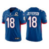 Men’s Minnesota Vikings #18 Justin Jefferson 2022 Royal NFC Pro Bowl Stitched Jersey