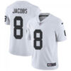 Men’s Las Vegas Raiders #8 Josh Jacobs White Vapor Limited Stitched Jersey