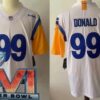 Men’s Los Angeles Rams #99 Aaron Donald Limited White Alternate 2022 Super Bowl LVI Bound Vapor Jersey