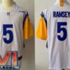 Men’s Los Angeles Rams #5 Jalen Ramsey Limited White Alternate 2022 Super Bowl LVI Bound Vapor Jersey