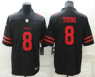 Men’s San Francisco 49ers #8 Steve Young Black Vapor Untouchable Stitched NFL Nike Limited Jersey