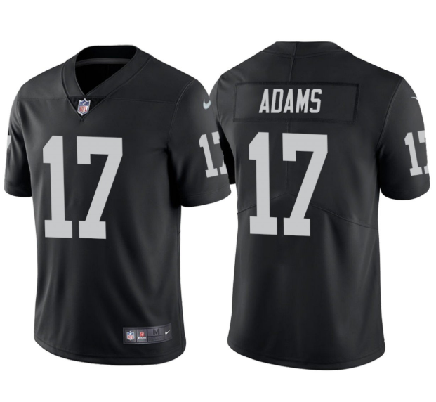 Men’s Las Vegas Raiders #17 Davante Adams Black Vapor Limited Stitched Jersey