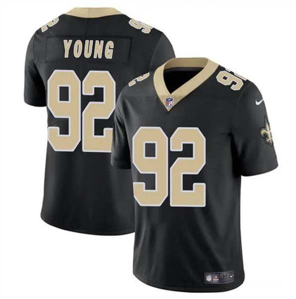 Men’s New Orleans Saints #92 Chase Young Black Vapor Limited Football Stitched Jersey