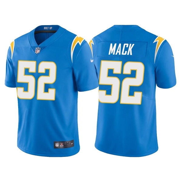 Men’s Los Angeles Chargers #52 Khalil Mack Blue Vapor Untouchable Limited Stitched Jersey