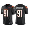 Men’s Cincinnati Bengals #91 Trey Hendrickson 2022 Black Super Bowl LVI Vapor Limited Stitched Jersey