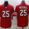 Men’s San Francisco 49ers #25 Eli Mitchell New Red 2021 Color Rush Vapor Untouchable Limited Jersey