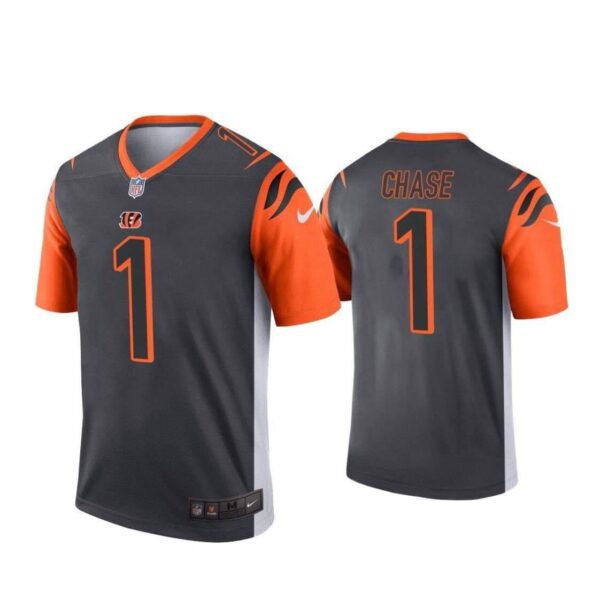 Nike Cincinnati Bengals #1 Ja’Marr Chase Black Inverted Legend Jersey