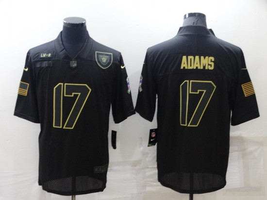 Men’s Las Vegas Raiders #17 Davante Adams Black Salute To Service Limited Stitched Jersey