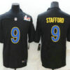 Men’s Los Angeles Rams #9 Matthew Stafford Black 2022 Super Bowl LVI Vapor Untouchable Stitched Limited Fashion Jersey