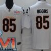 Men’s Cincinnati Bengals #85 Tee Higgins Limited White 2022 Super Bowl LVI Bound Vapor Jersey