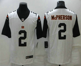 Men’s Cincinnati Bengals #2 Evan McPherso White 2016 Color Rush Stitched NFL Nike Limited Jersey