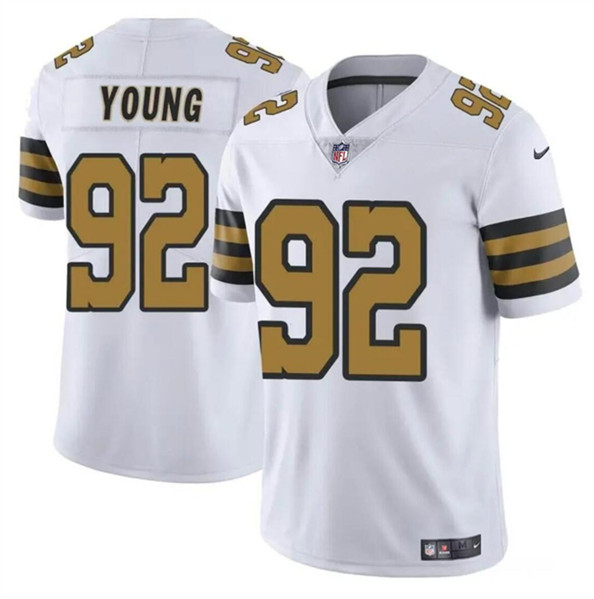 Men’s New Orleans Saints #92 Chase Young White Color Rush Limited Football Stitched Jersey