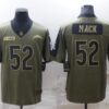 Men’s Los Angeles Chargers #52 Khalil Mack Olive Salute To Service Limited Stitched Jersey