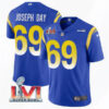 Men’s Los Angeles Rams #69 Sebastian Joseph-Day 2022 Royal Super Bowl LVI Vapor Limited Stitched Jersey