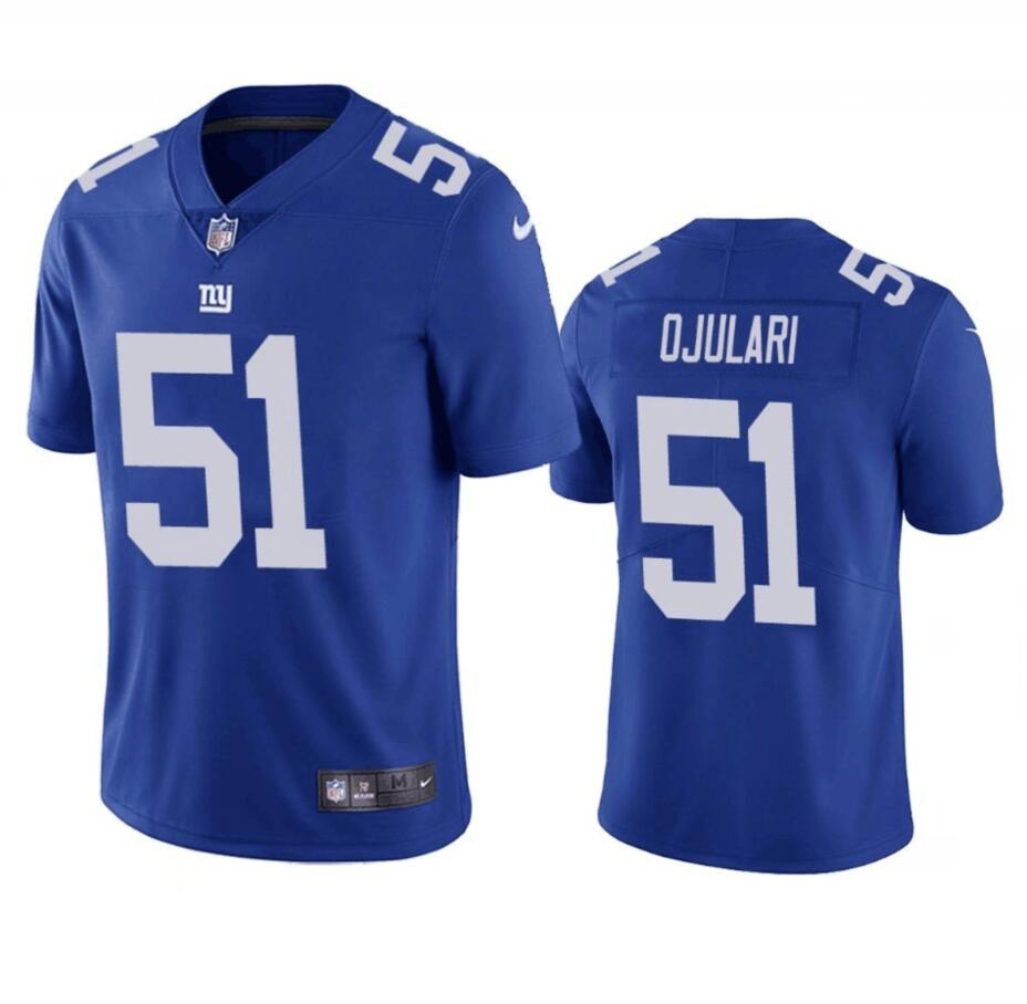 Men’s New York Giants #51 Azeez Ojulari Blue Vapor Untouchable Limited Stitched Jersey